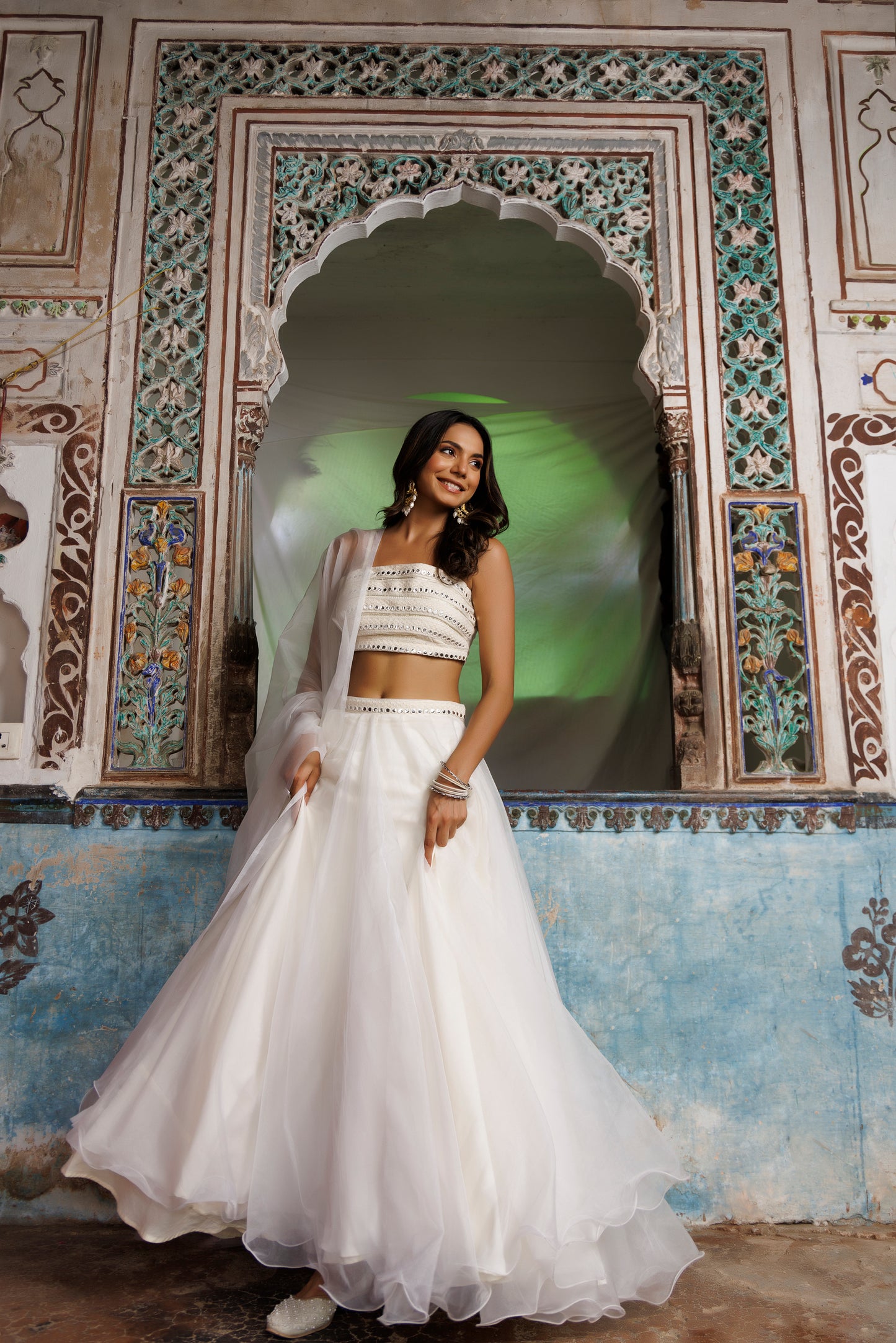 Ethereal White Lehenga Set