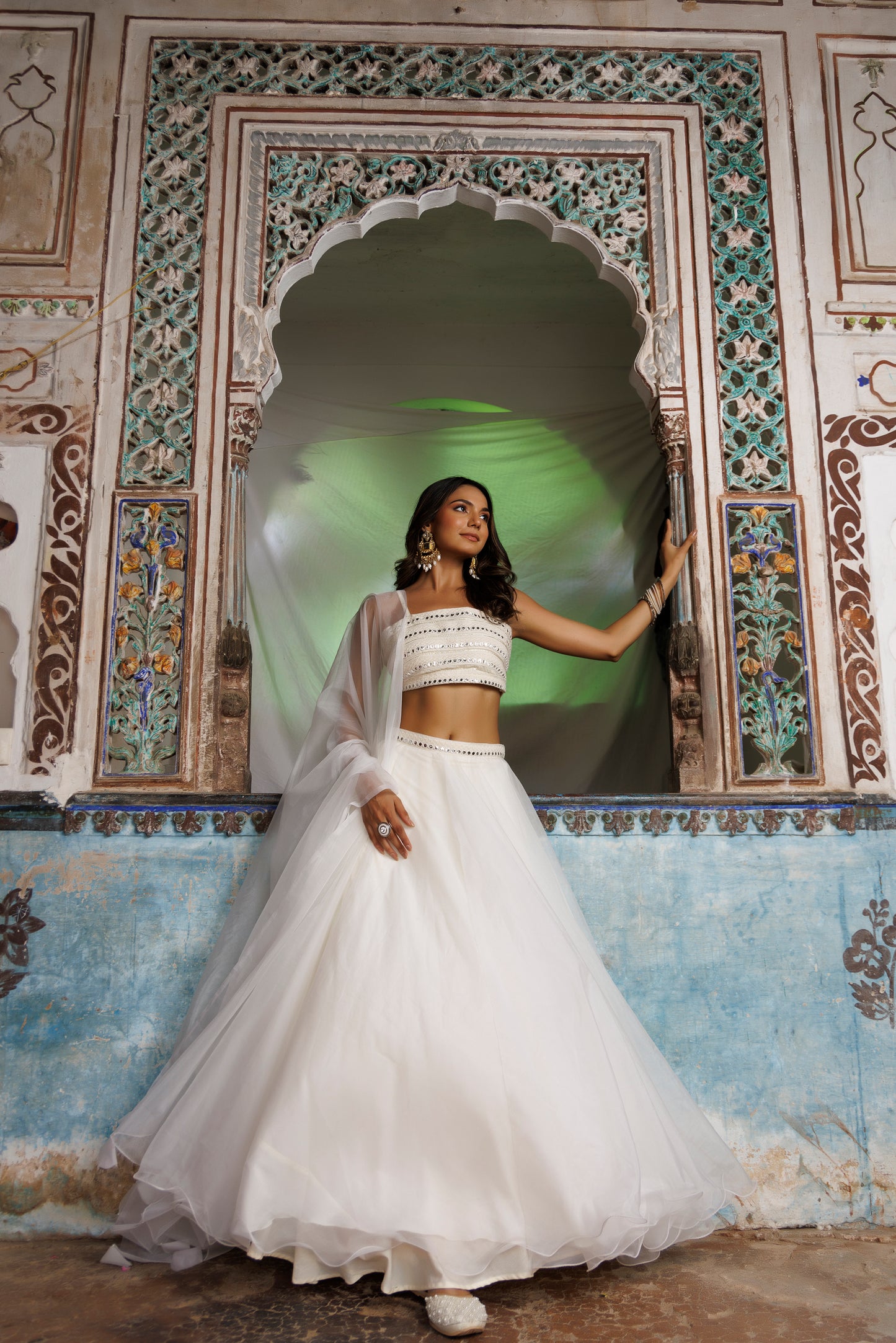 Ethereal White Lehenga Set