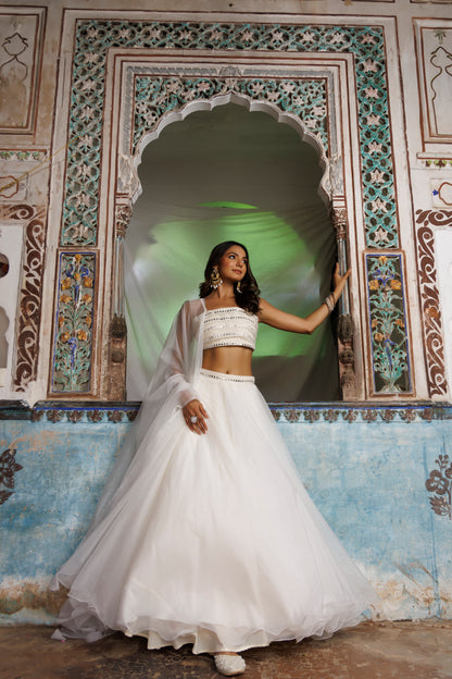 Ethereal White Lehenga Set