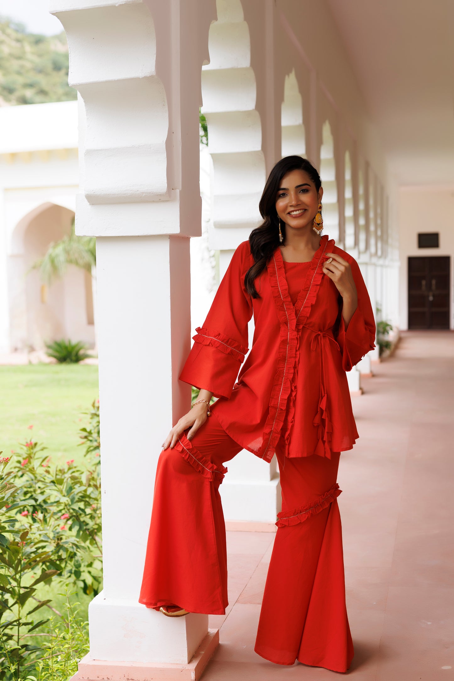 EmberGlow Red Co-ord Set