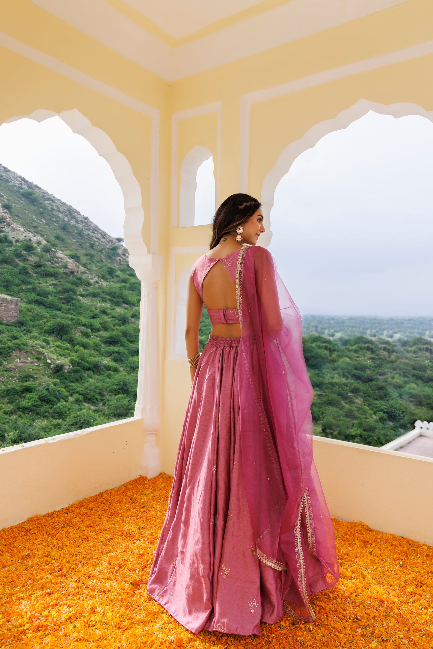 Rose Wine Pink Lehenga Set