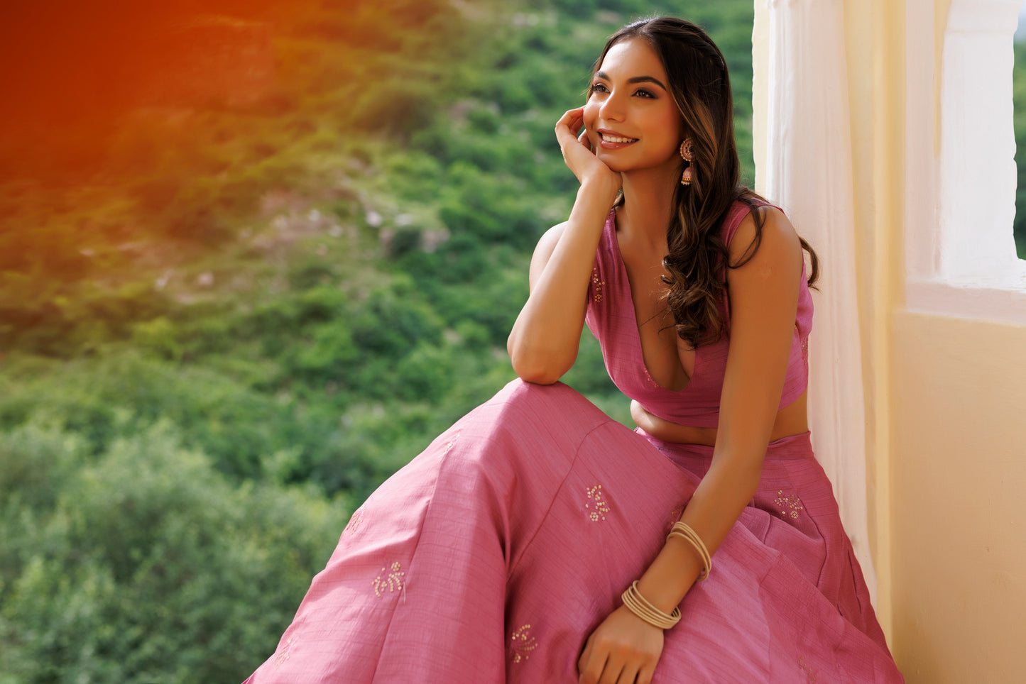 Rose Wine Pink Lehenga Set