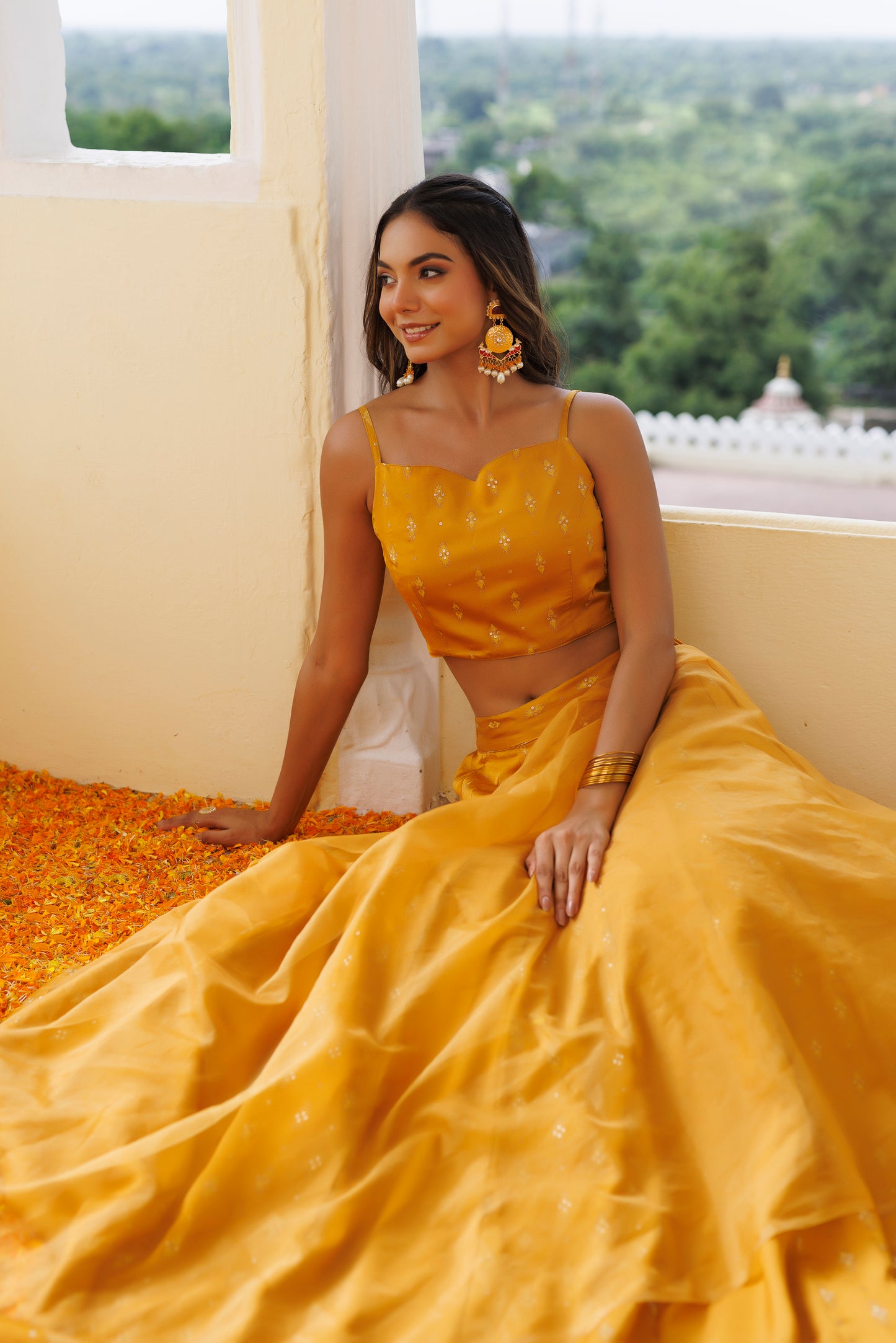 Daisy Yellow Lehenga Set