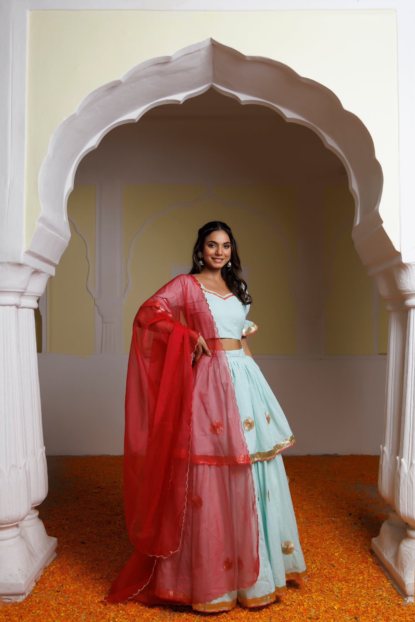 Aquamarine Blue Lehenga Set