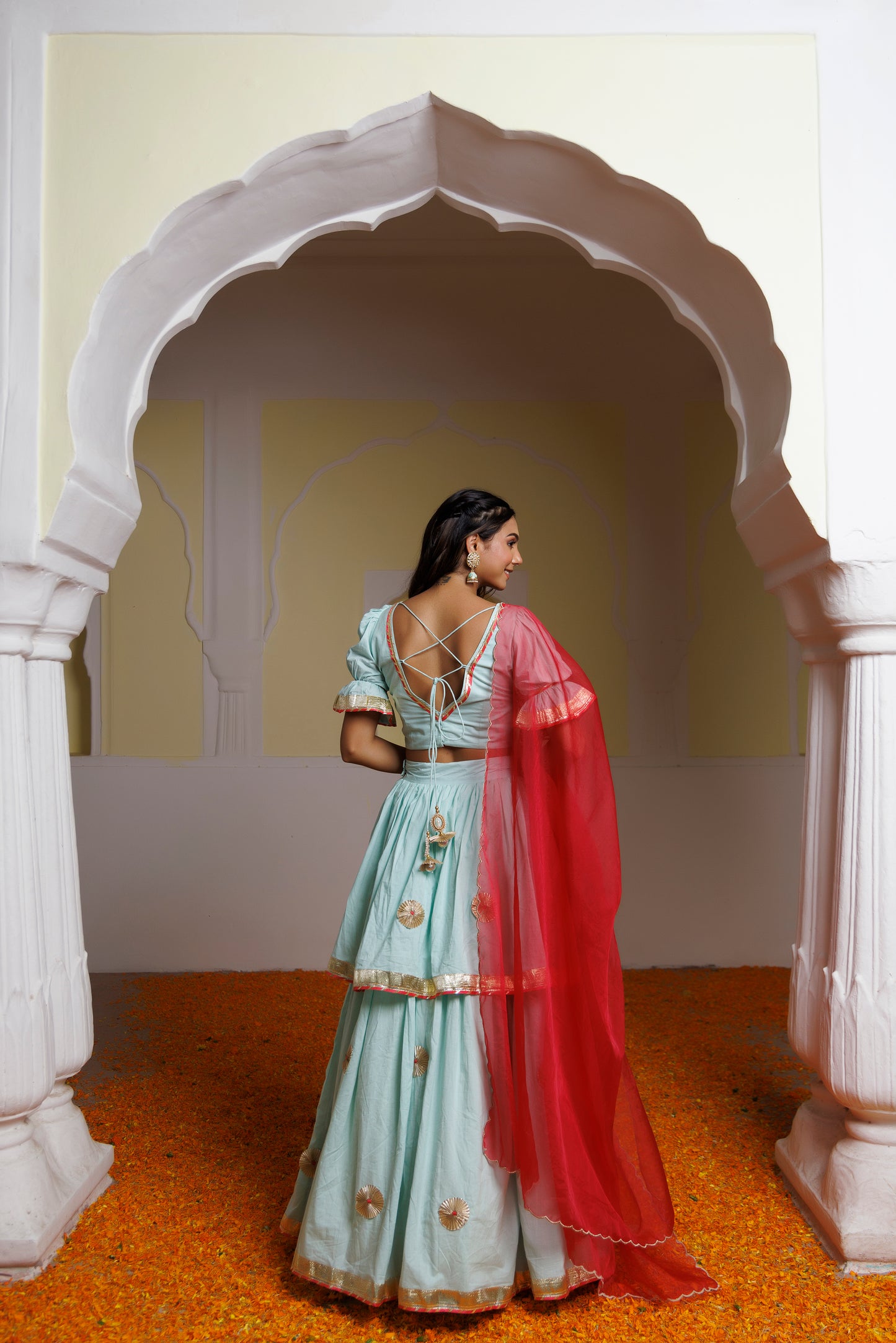 Aquamarine Blue Lehenga Set