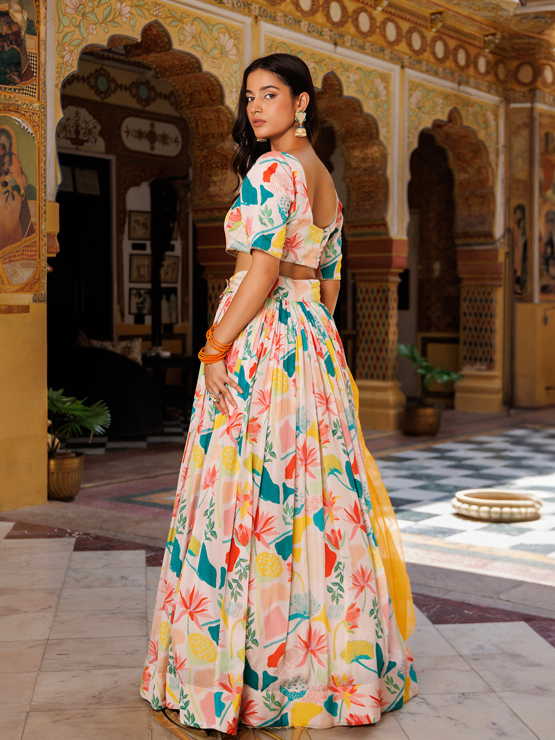 Multicolor Printed lehnga set