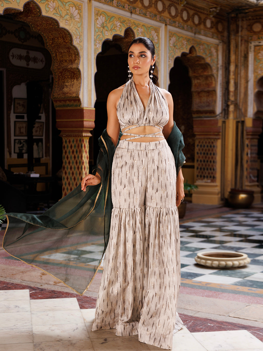 Northern Droplet Grey Green Co- Ord Set