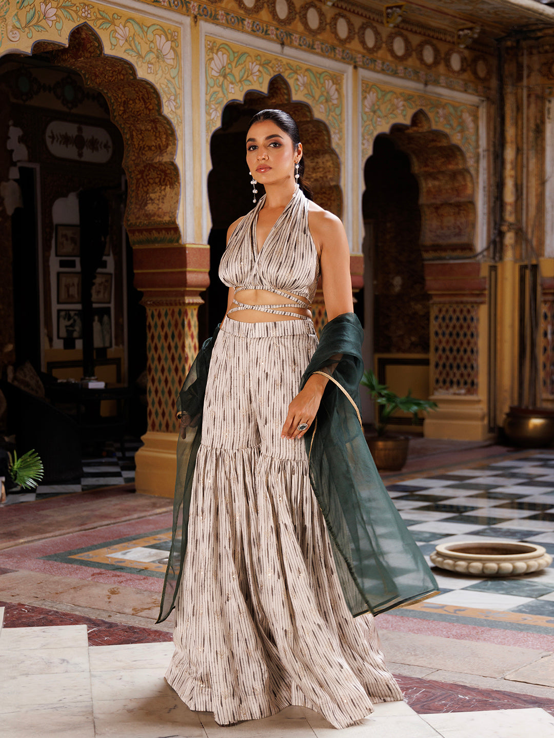 Northern Droplet Grey Green Co- Ord Set