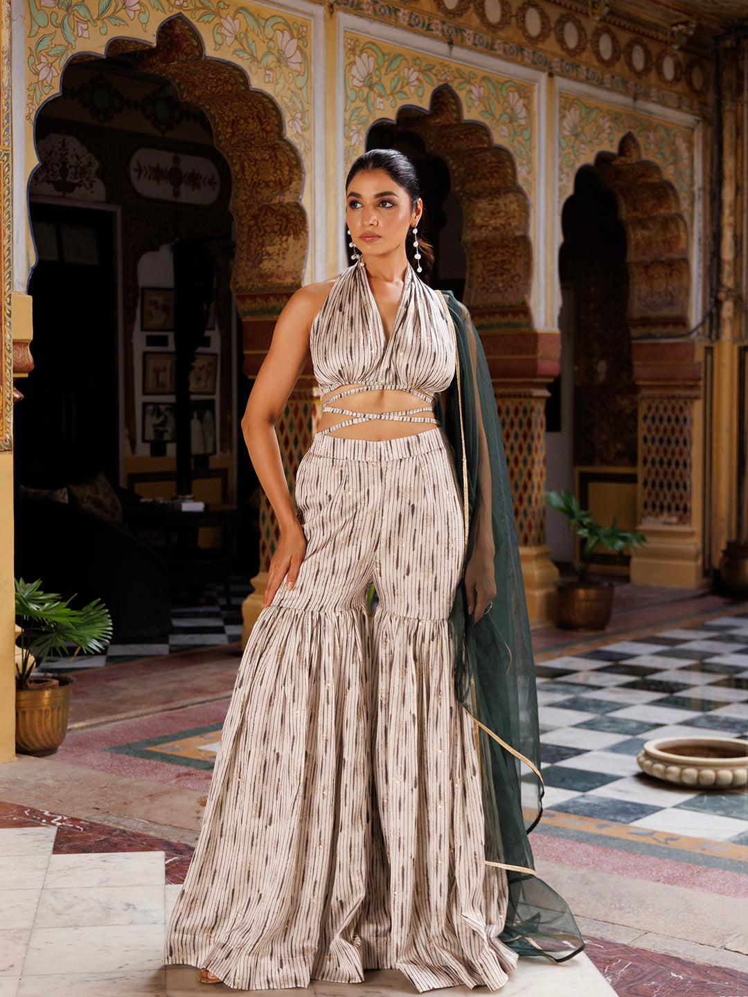 Northern Droplet Grey Green Co- Ord Set