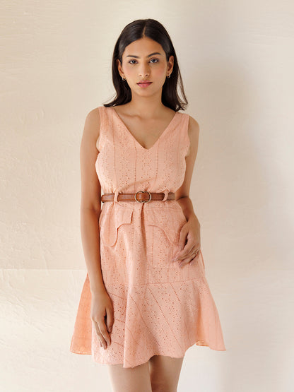 Nude Phoenix Cotton Schiffli Dress