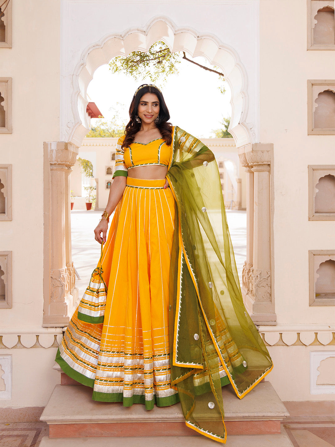 Lemon Chrome Yellow Lehenga Set