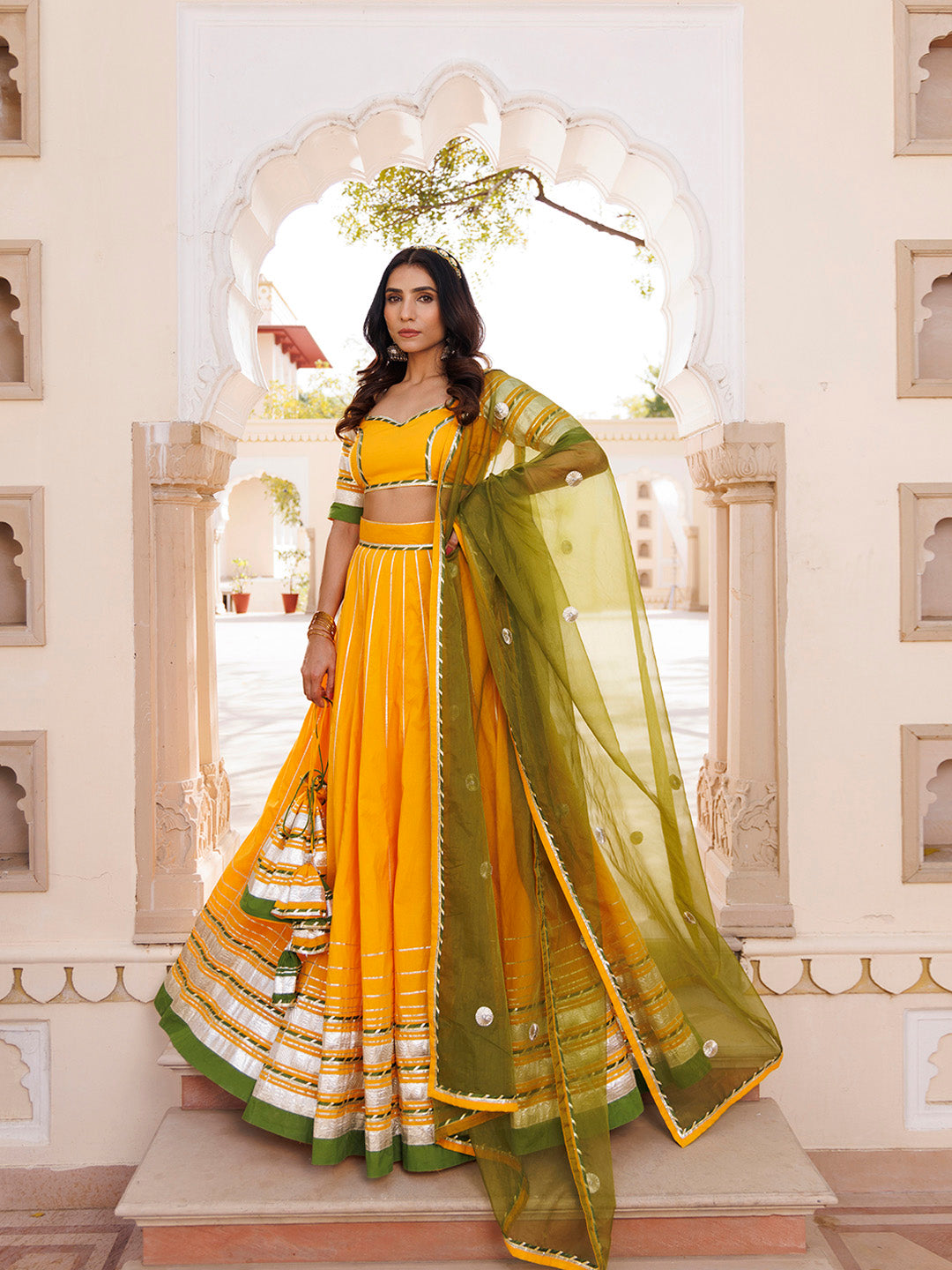 Lemon Chrome Yellow Lehenga Set