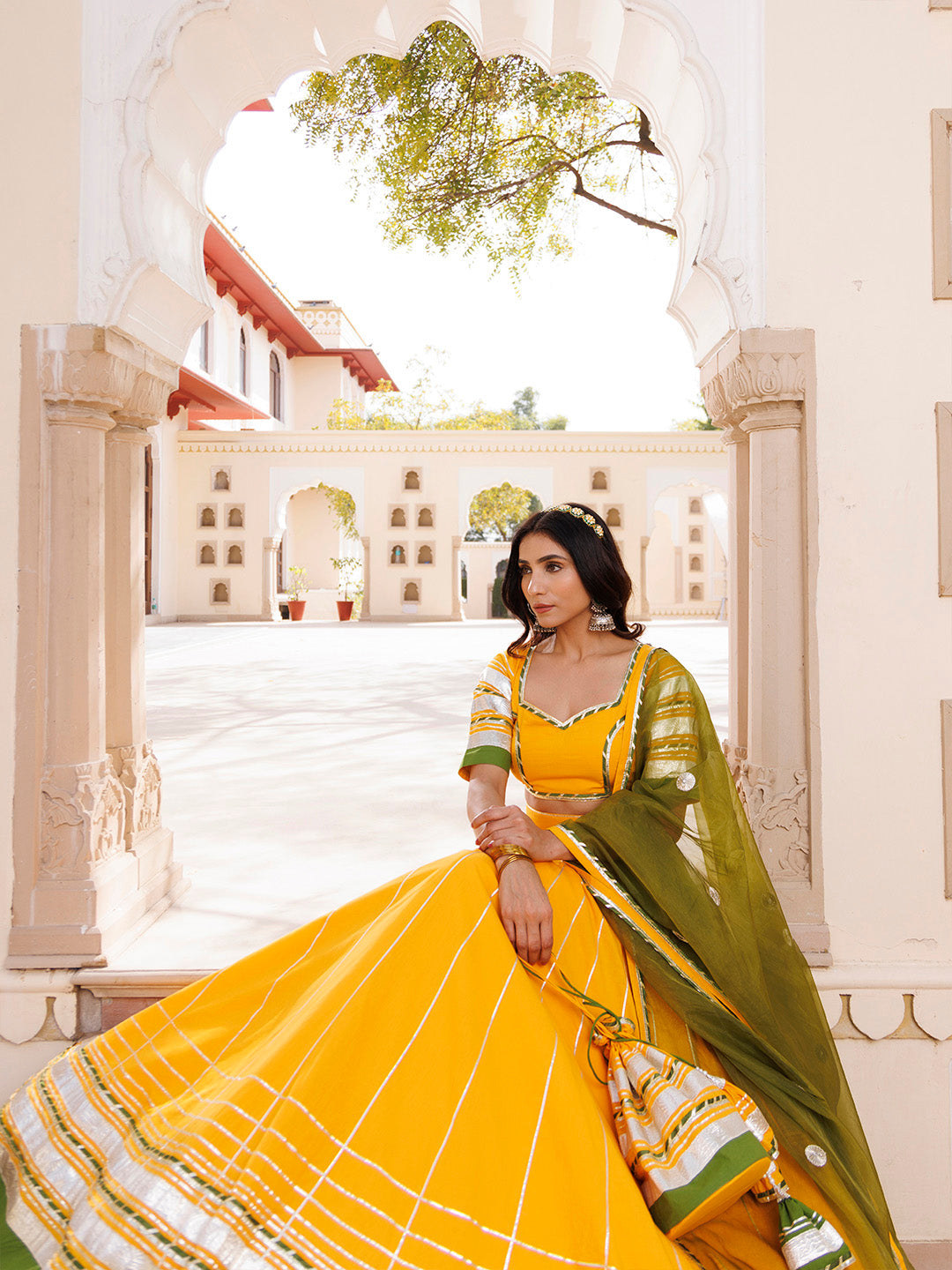 Lemon Chrome Yellow Lehenga Set