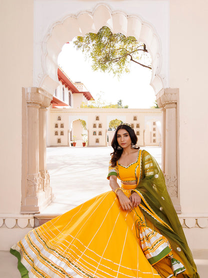 Lemon Chrome Yellow Lehenga Set