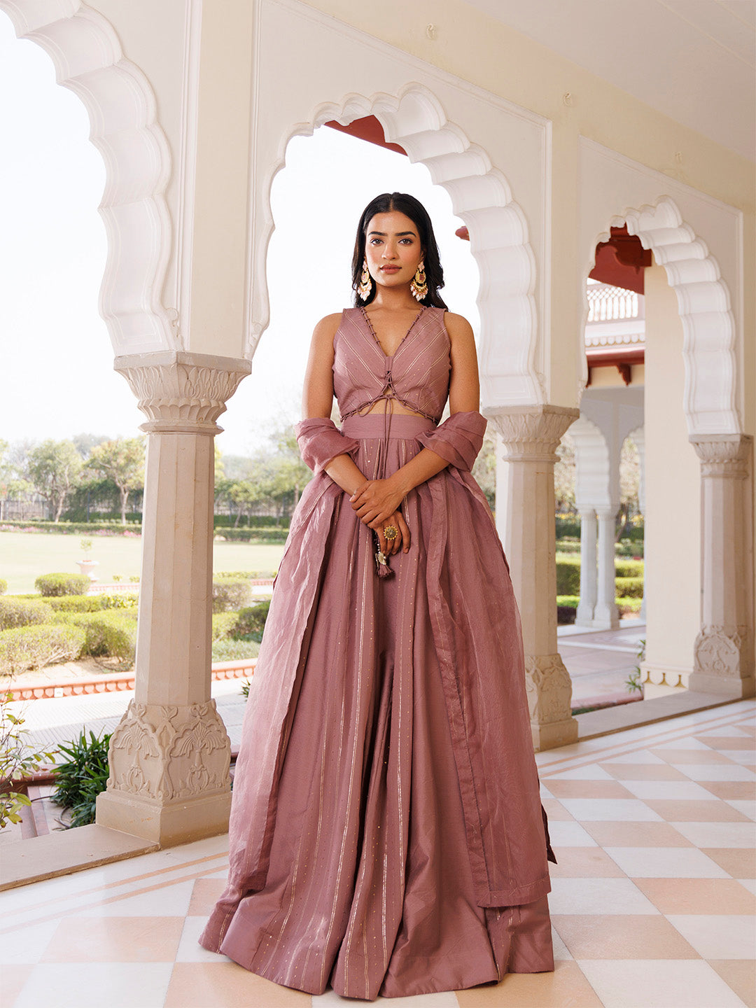 Ash Rose Lehenga Set