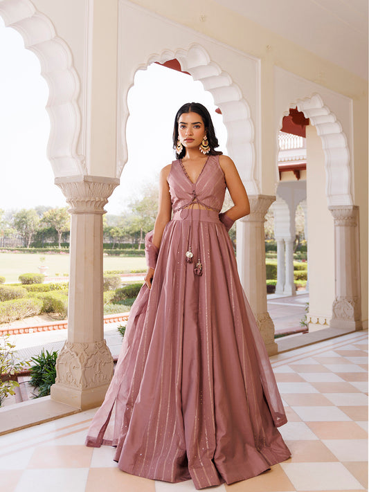Ash Rose Lehenga Set