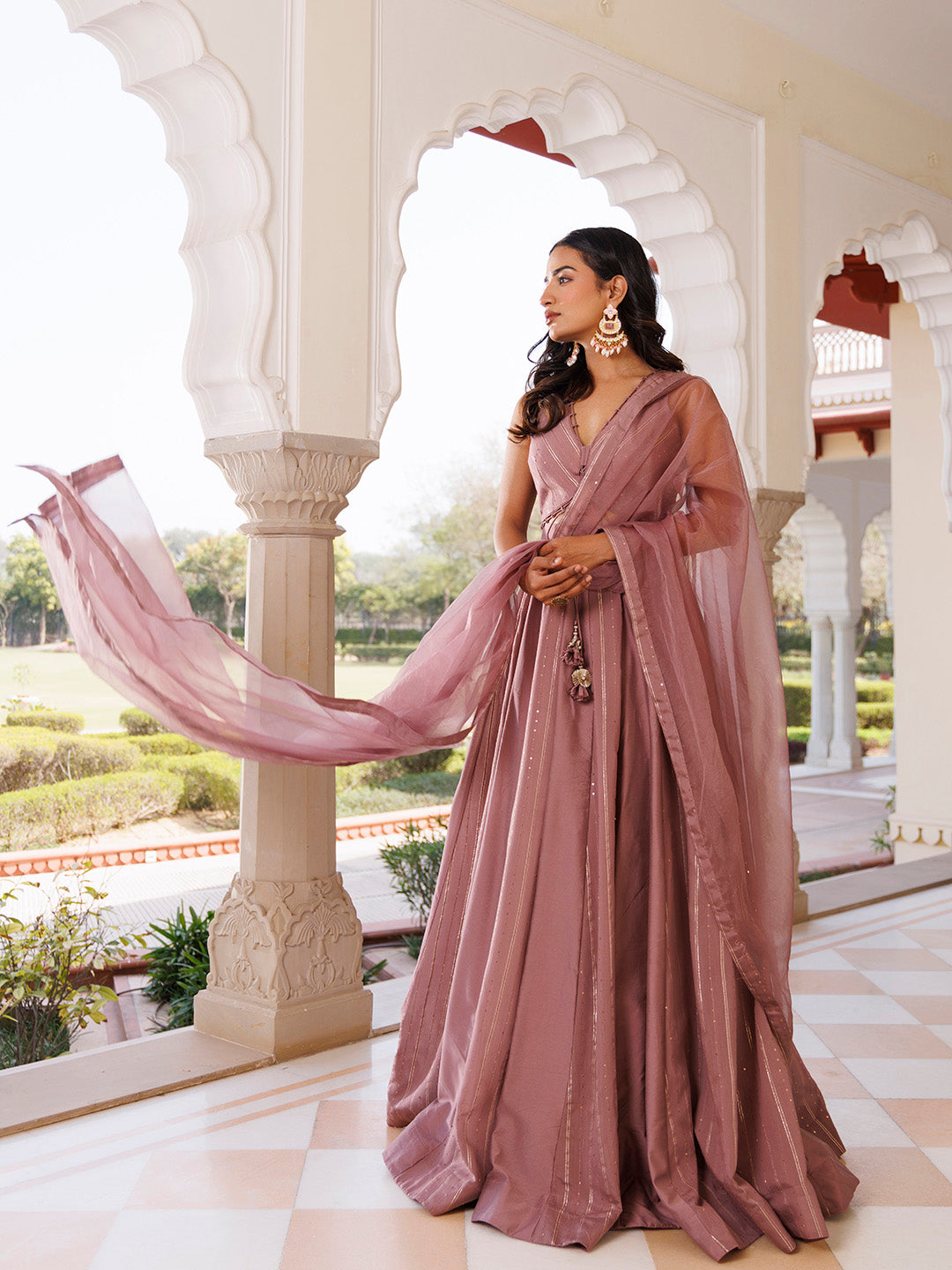Ash Rose Lehenga Set