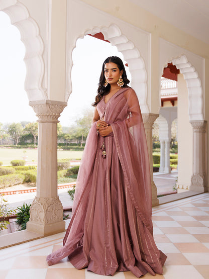 Ash Rose Lehenga Set