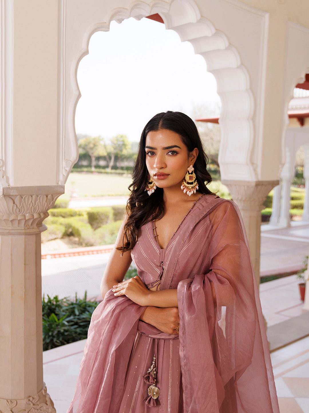 Ash Rose Lehenga Set