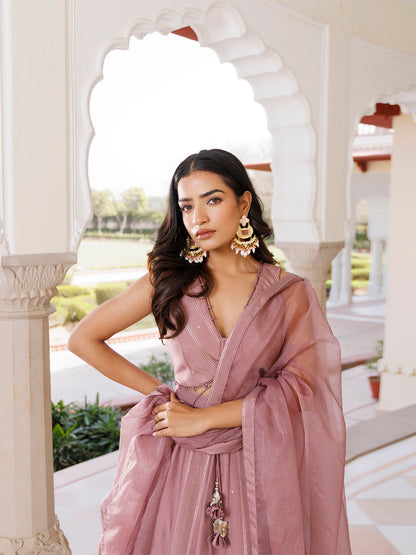Ash Rose Lehenga Set