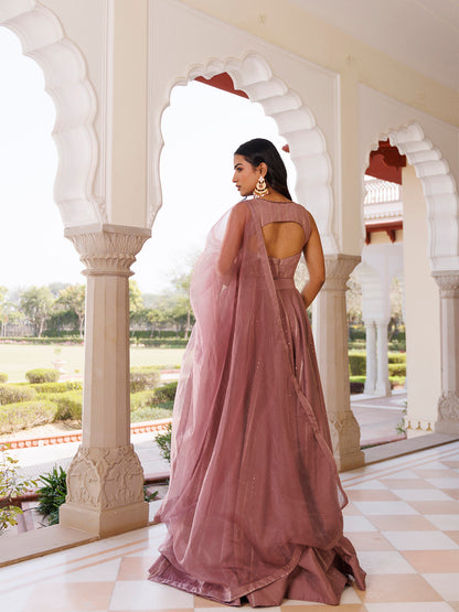 Ash Rose Lehenga Set