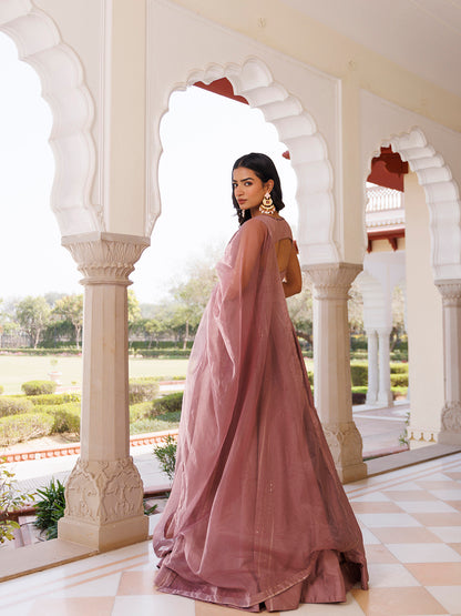 Ash Rose Lehenga Set