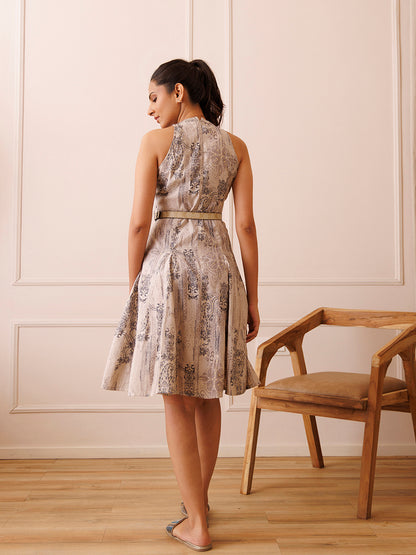 Earl Grey Printed Skater Dress