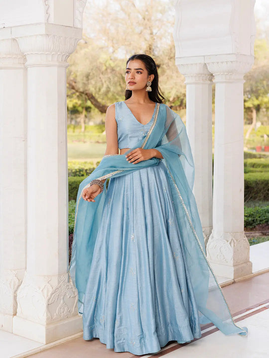 Coastal Blue Lehenga Set RAGAVI