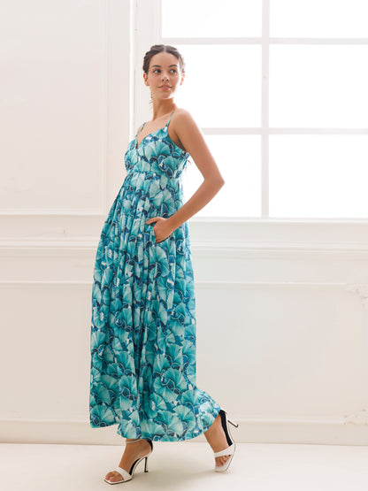 Water Garden Green Maxi Dress