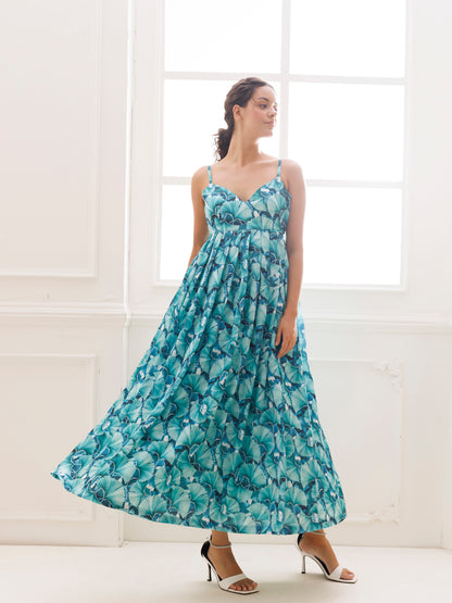 Water Garden Green Maxi Dress