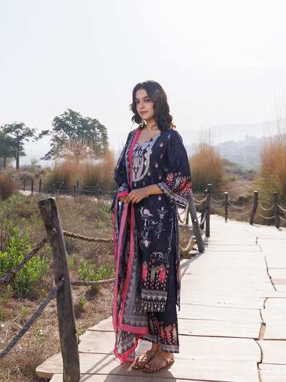 Nautical Blue Muslin Kurta Set