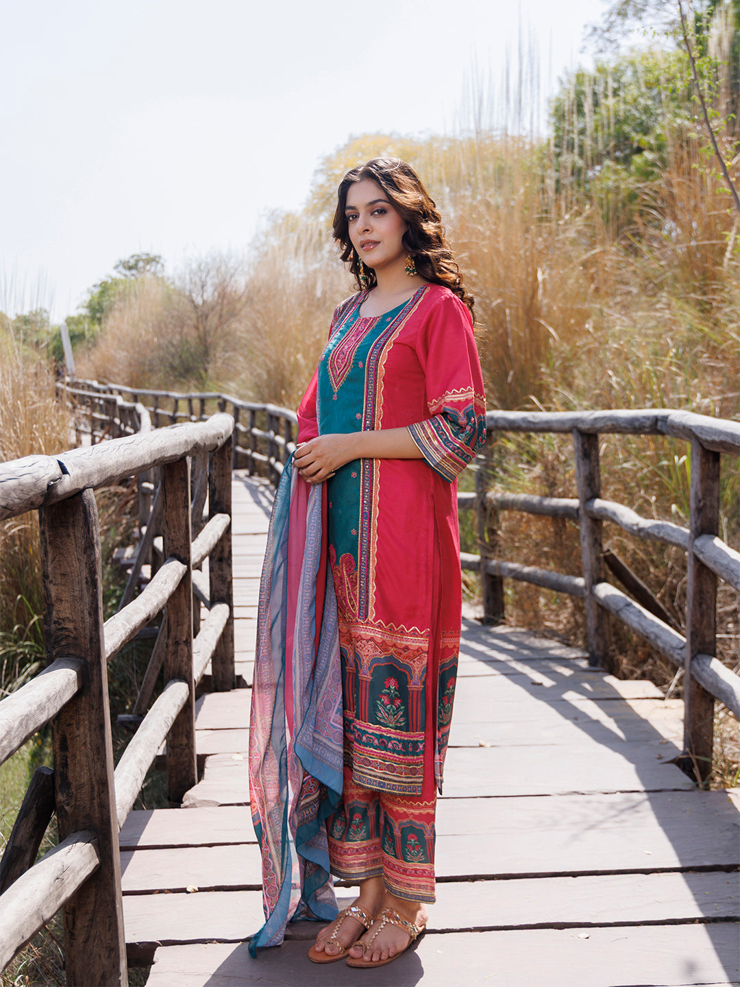 Persian Pink Muslin Kurta Set