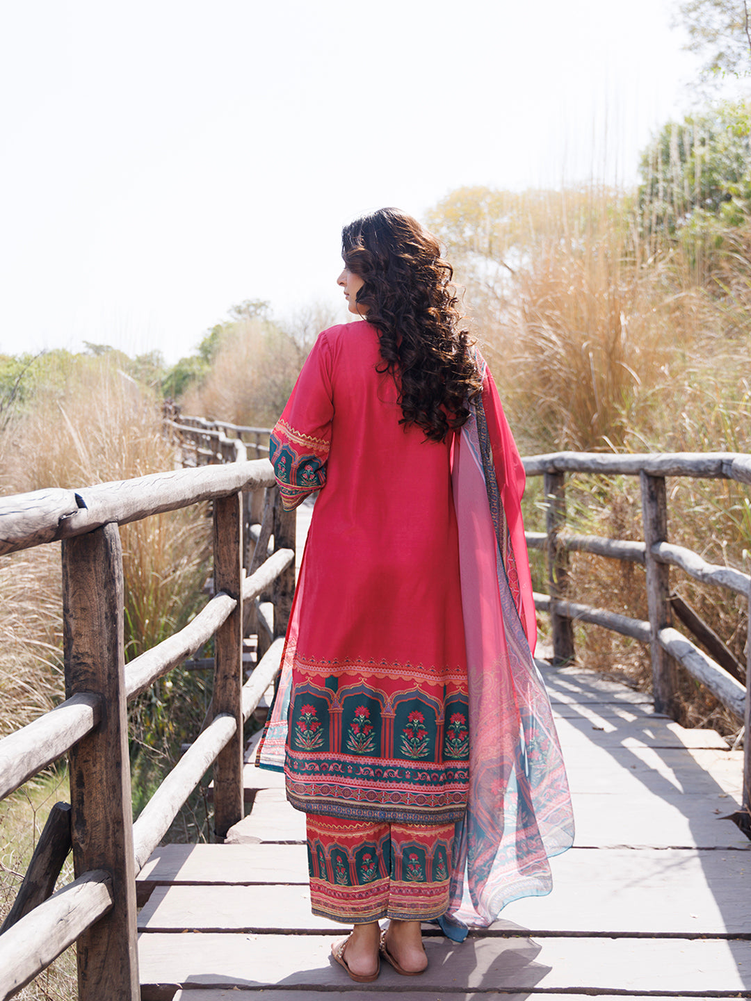 Persian Pink Muslin Kurta Set