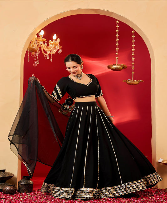 Ragavi Noir Charm Black Lehenga Set