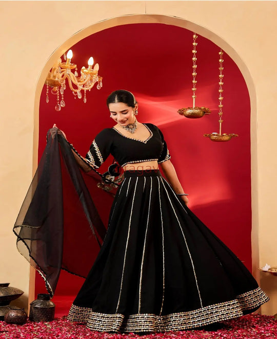 Ragavi Noir Charm Black Lehenga Set - Ragavi