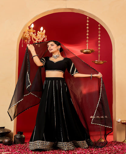 Ragavi Noir Charm Black Lehenga Set