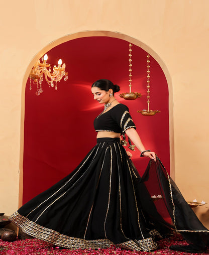 Ragavi Noir Charm Black Lehenga Set