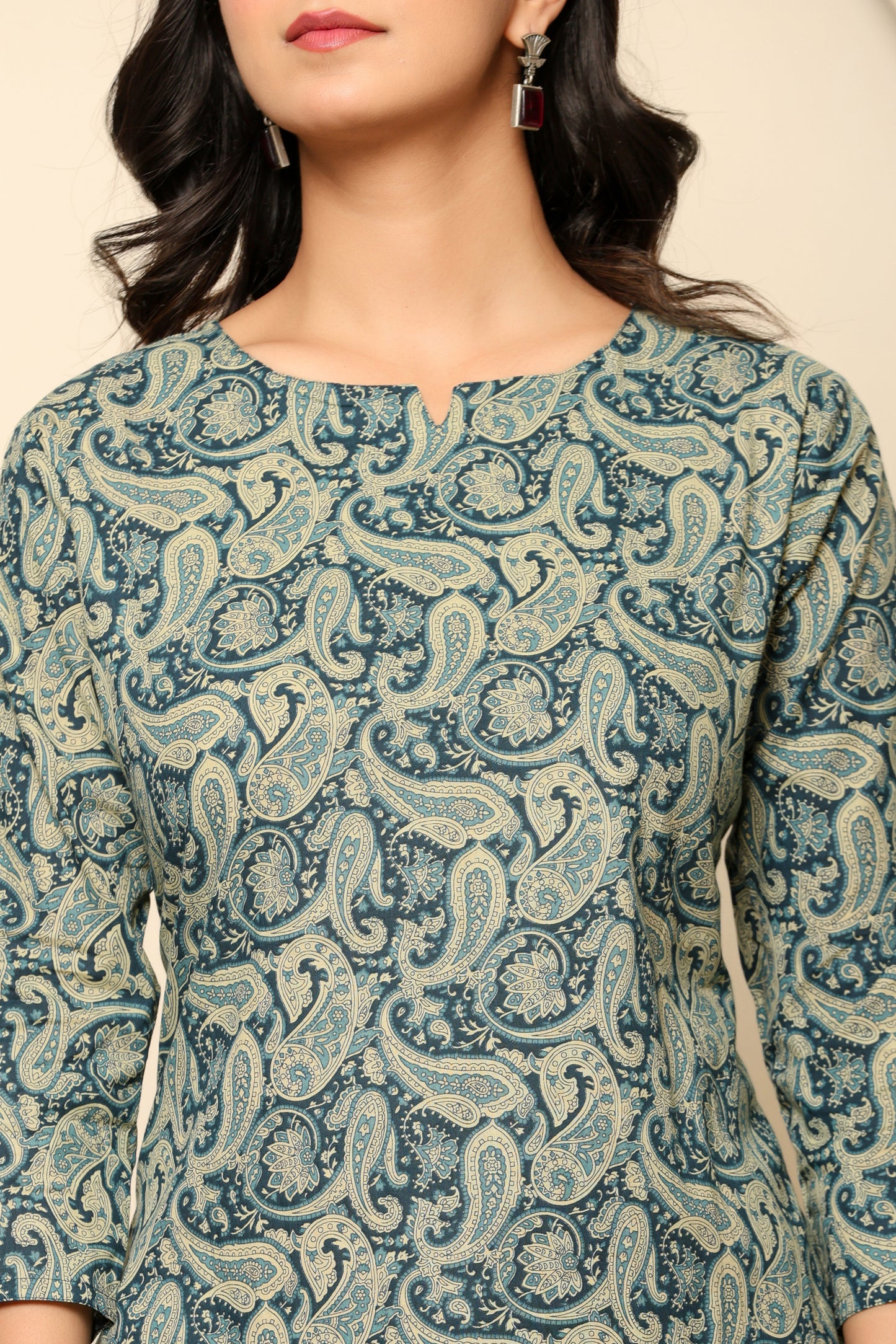Blue Printed Cotton Coord Set
