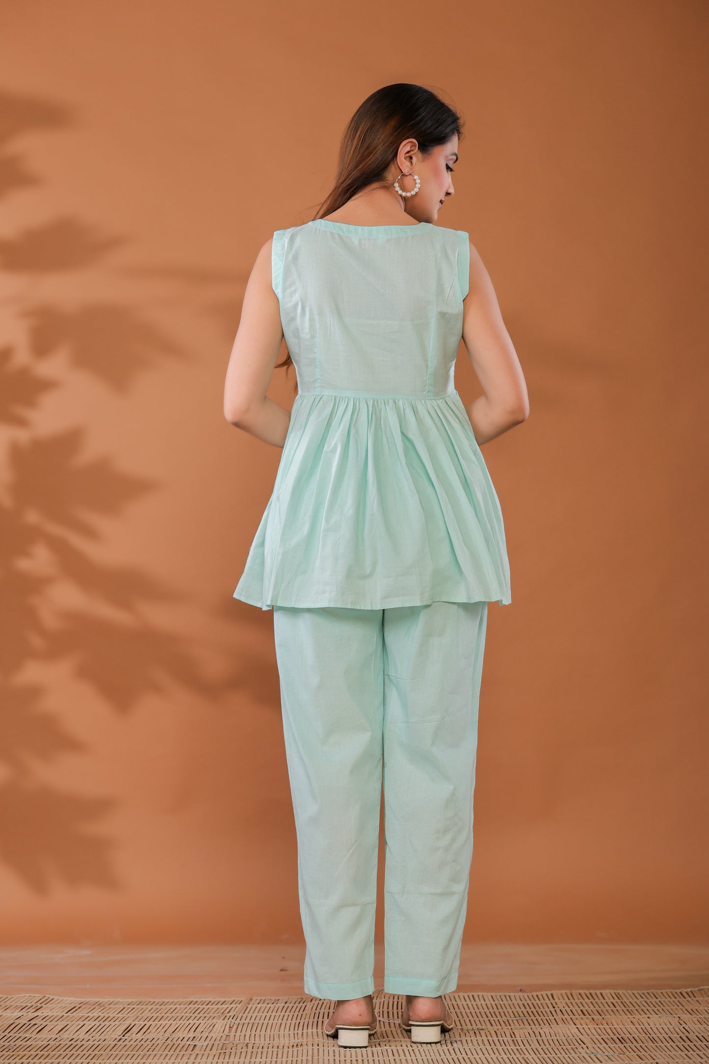Blue Bell Cotton Embroidered Co - Ord Set