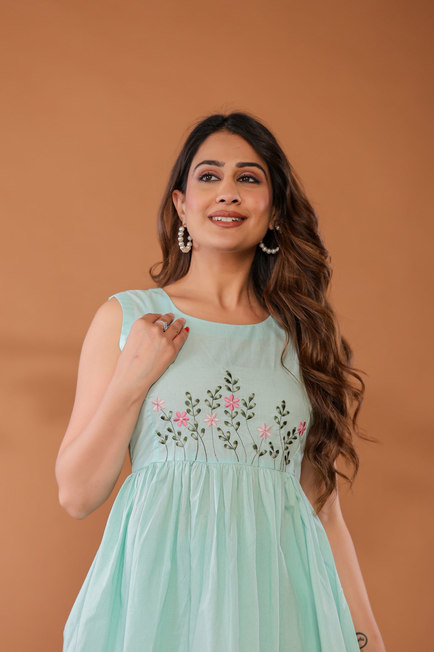 Blue Bell Cotton Embroidered Co - Ord Set