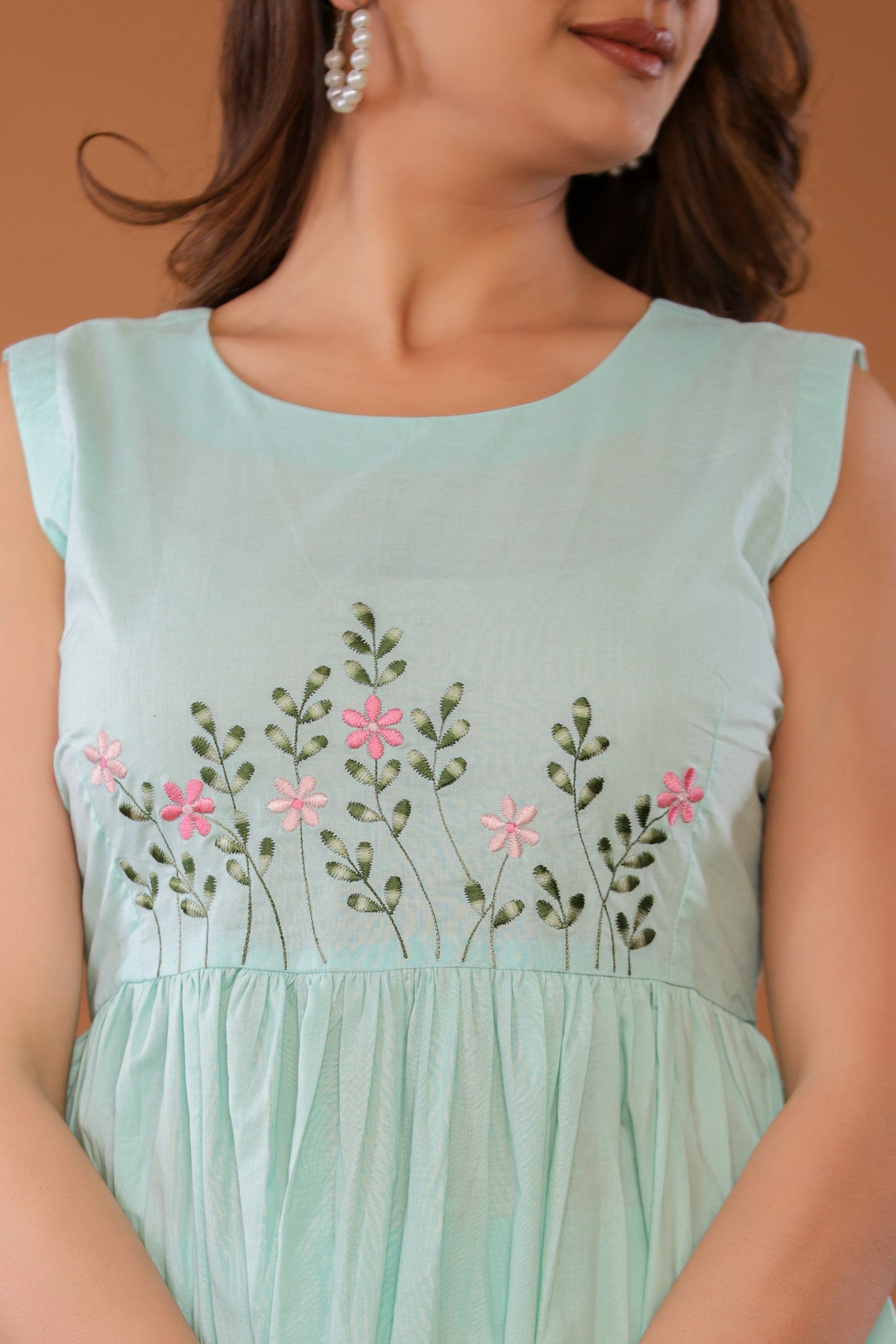 Blue Bell Cotton Embroidered Co - Ord Set