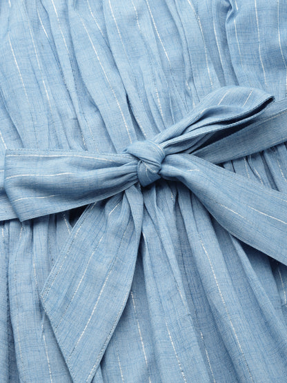 Denim Blue Lurex Dress