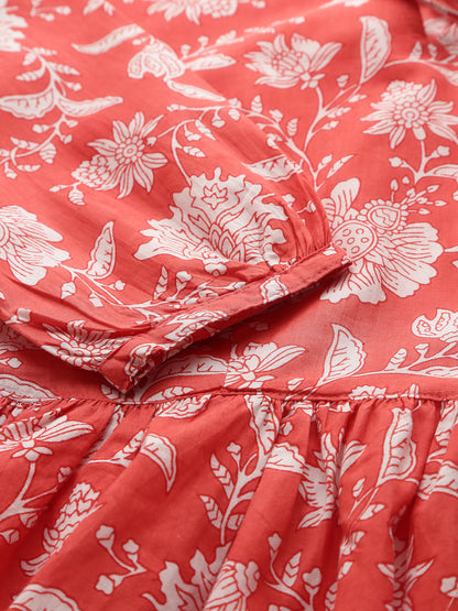Diana Red Peplum Pyjama Set