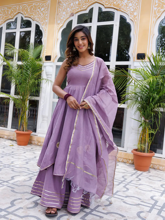 Dusty Lavender Kurta Set Ragavi
