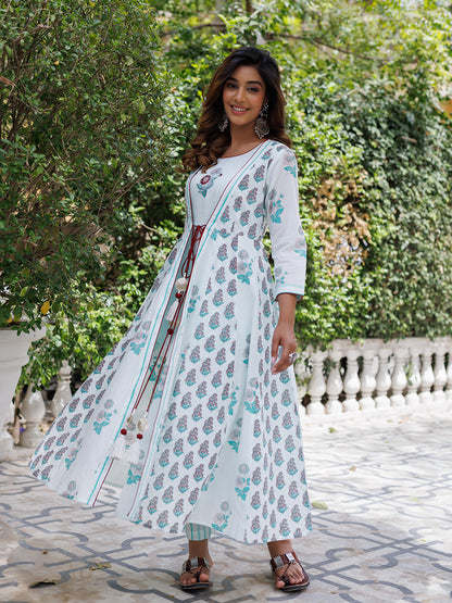 Glass Blue Kurta Set