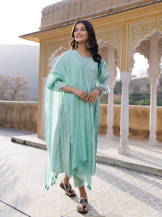 Gossamer Green Kurta Set