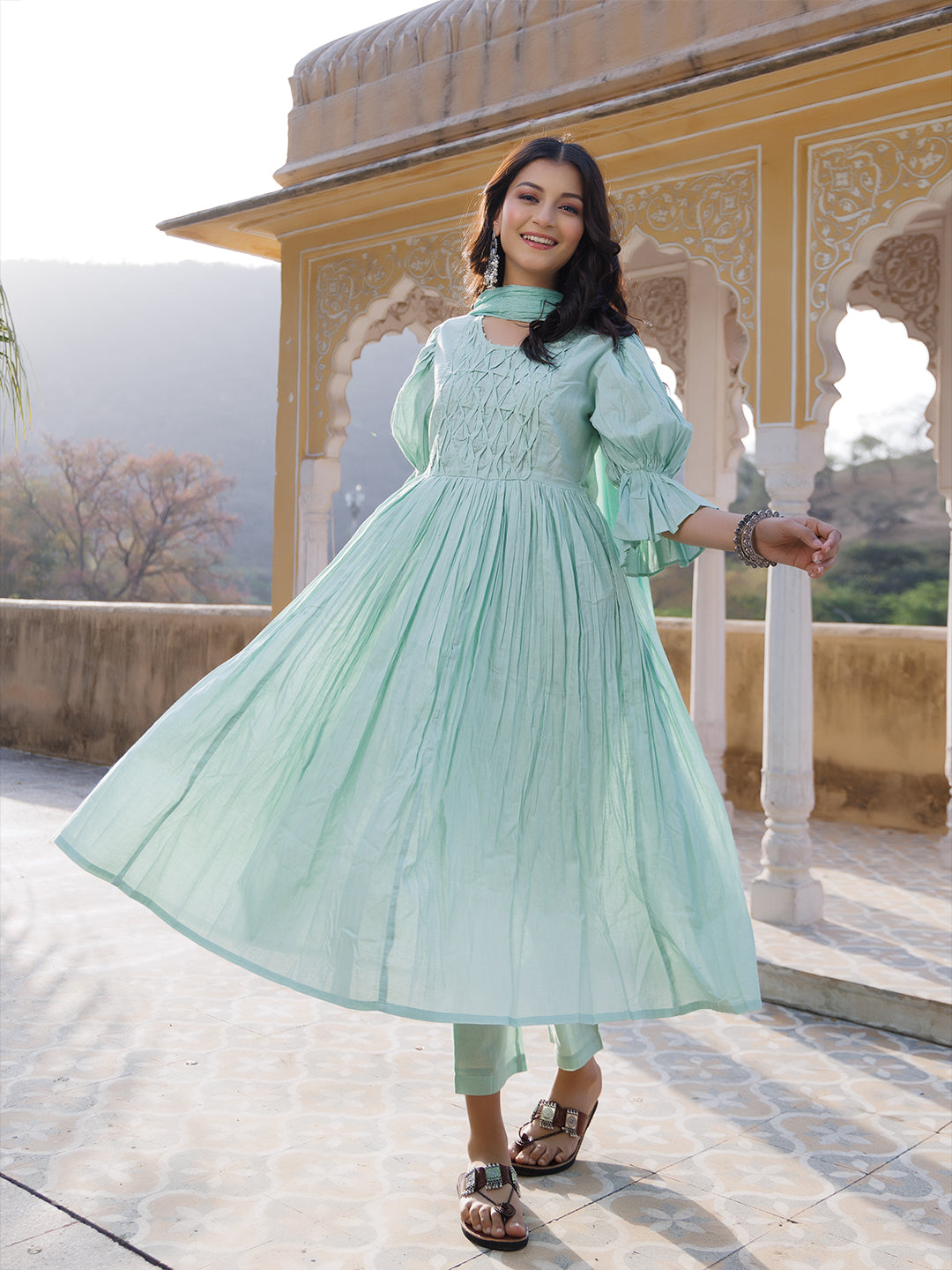 Gossamer Green Kurta Set