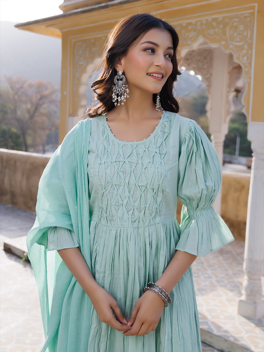 Gossamer Green Kurta Set