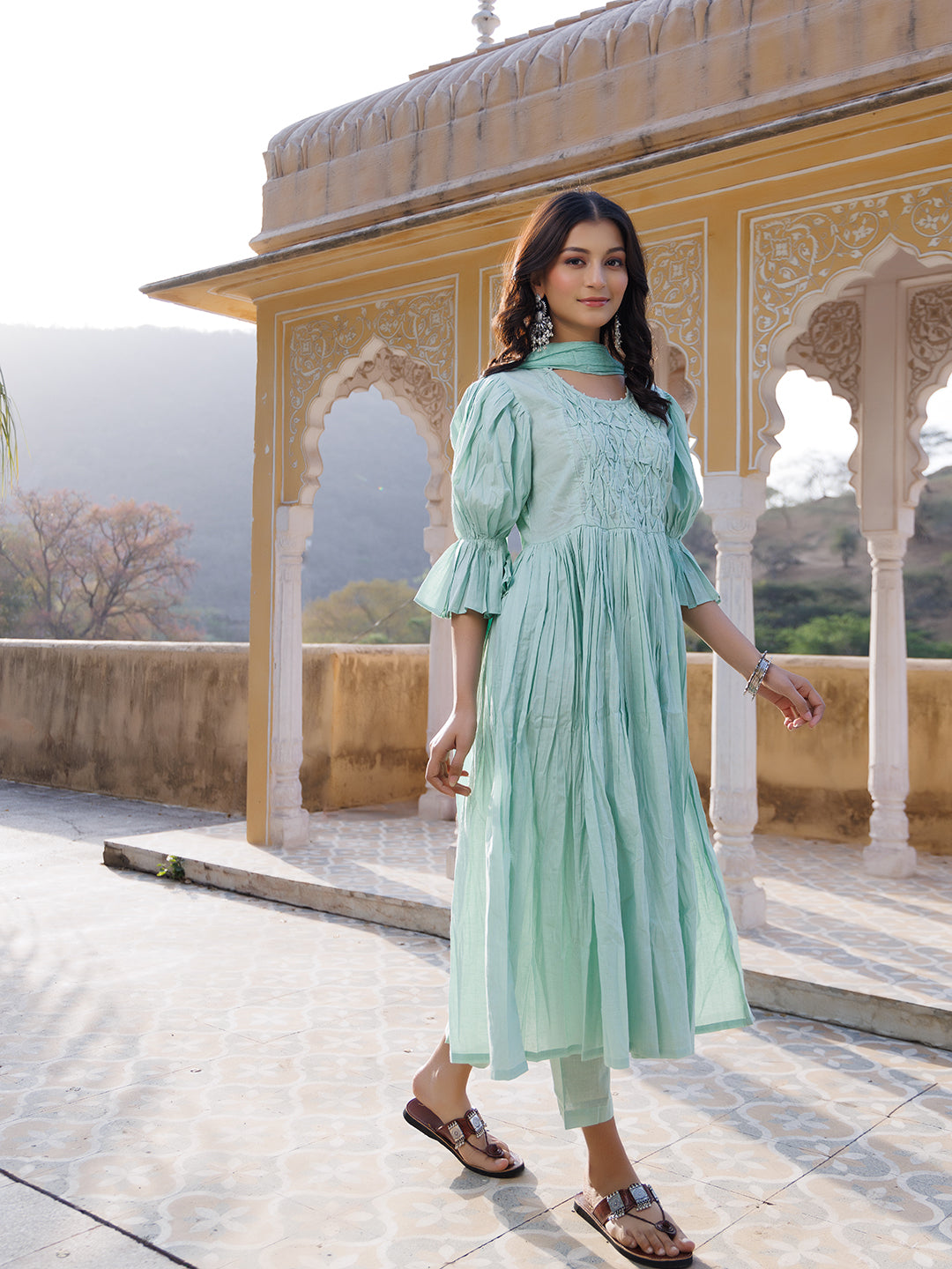 Gossamer Green Kurta Set