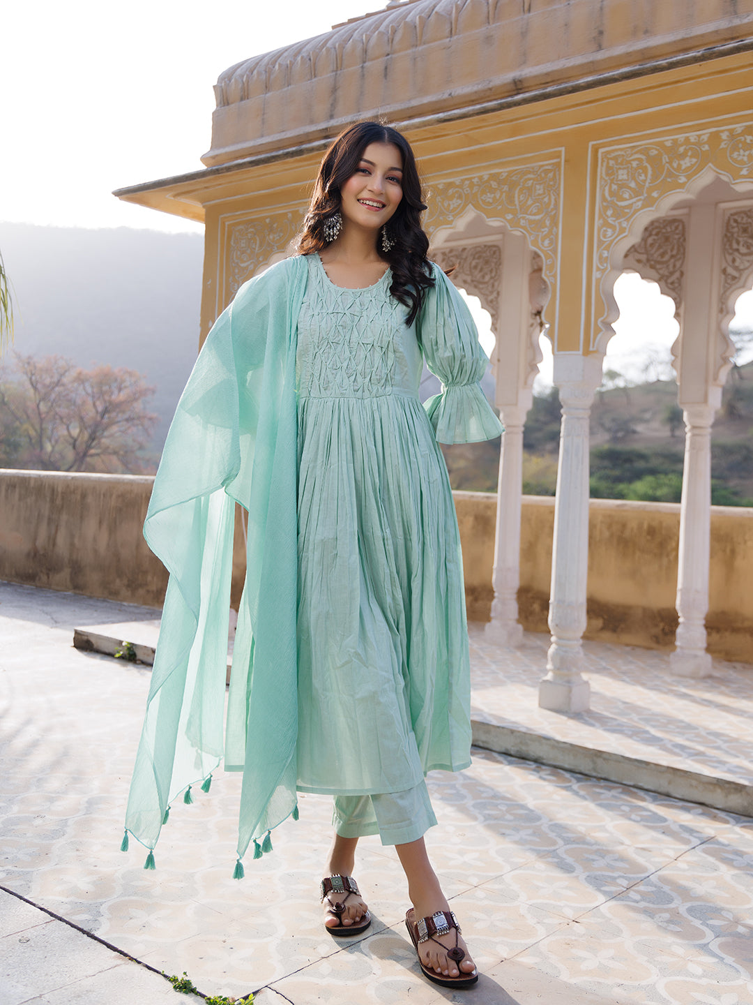 Gossamer Green Kurta Set